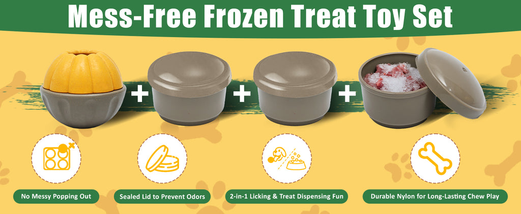 Frozen Dog Toy Durable Puzzle Feeder for Treat Dispensing and Enrichment Play