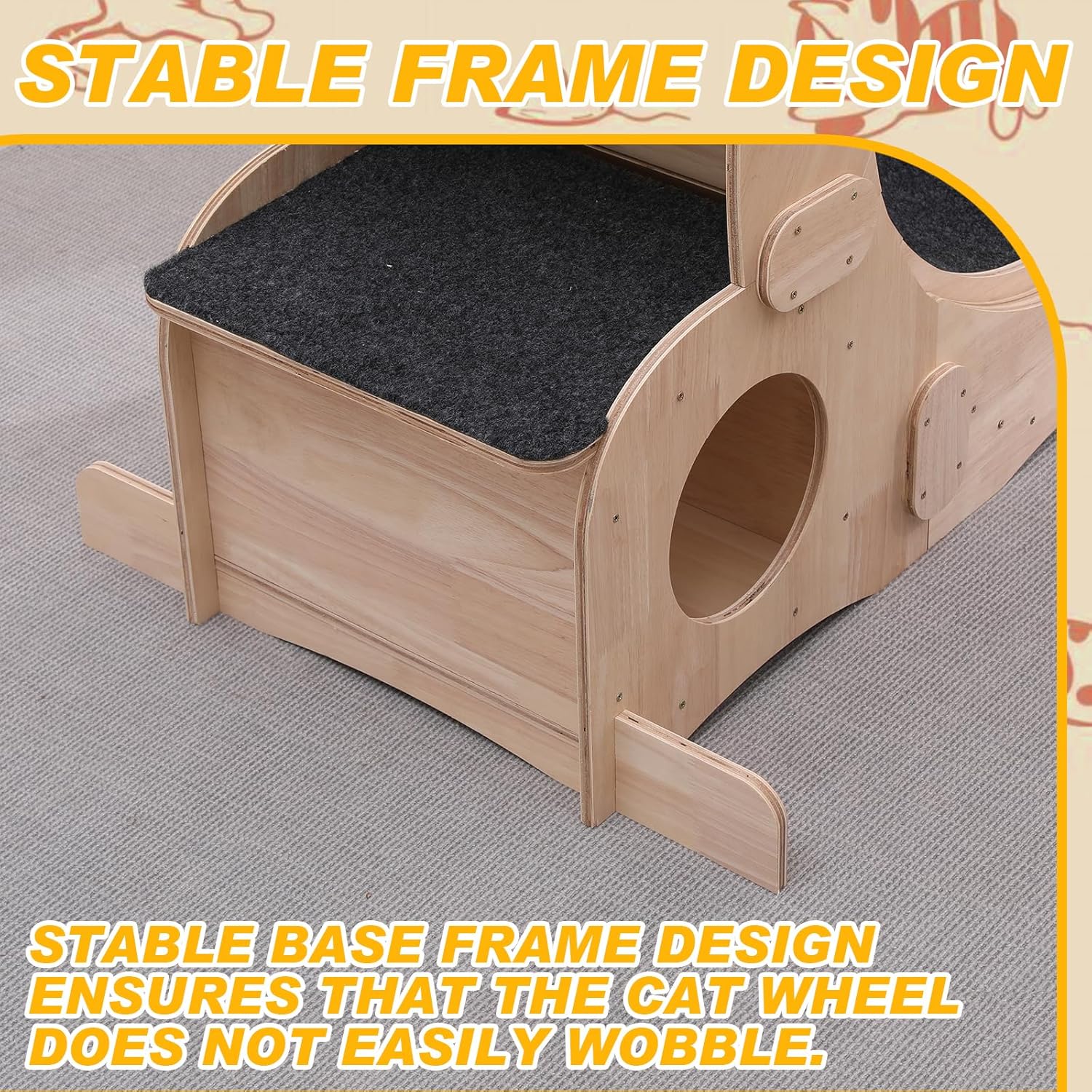 Cat Wheel 7-in-1 Upgraded Exercise Treadmill for Indoor Cats,Cat Treadmill with Silent Running Wheel, Cat Tunnel, Cat Wheels for Indoor Cats, Perfect Cat Jym & Toy for Endless Fun & Fitness