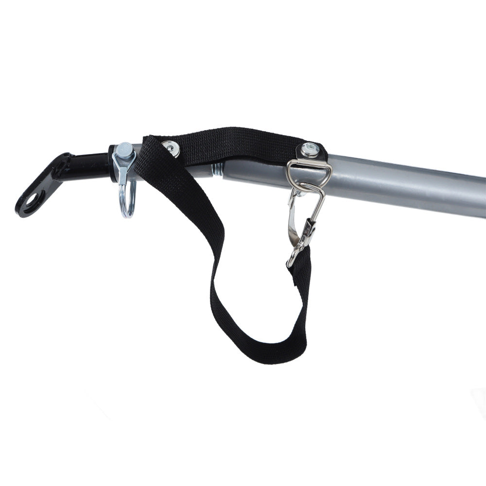 Extra Large 2-in-1 Bike Trailer & Push Cart for Pets - Detachable Bike Hitch & Push Handle Included , Quick ReleaseAll-Terrain Wheels , Non-Slip Floor, Internal Leash, Holds Up to 88 lbs, Black- Beige