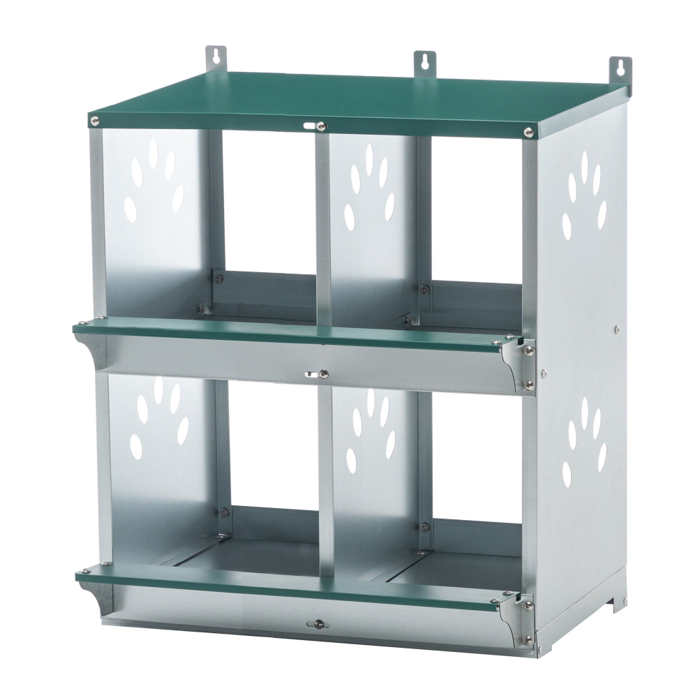 Metal Nesting Boxes for Chicken,3 Compartment Nesting Box,Galvanized steel Nesting Boxes for Hens, Easy to Assemble